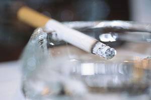Cigarette in an ashtray