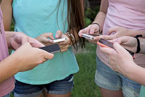 Girls texting