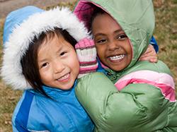 Kids in winter